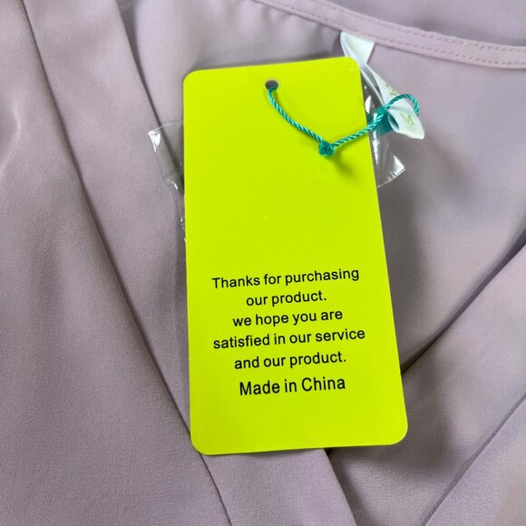 Anydeer Vneck Blouse Shirt Womens Medium Purple New Short Sleeve Button Detail - Picture 8 of 10